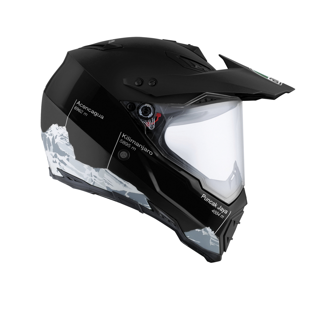 prilba AGV AX-8 Dual EVO WILD FRONTIER BLACK/WHITE