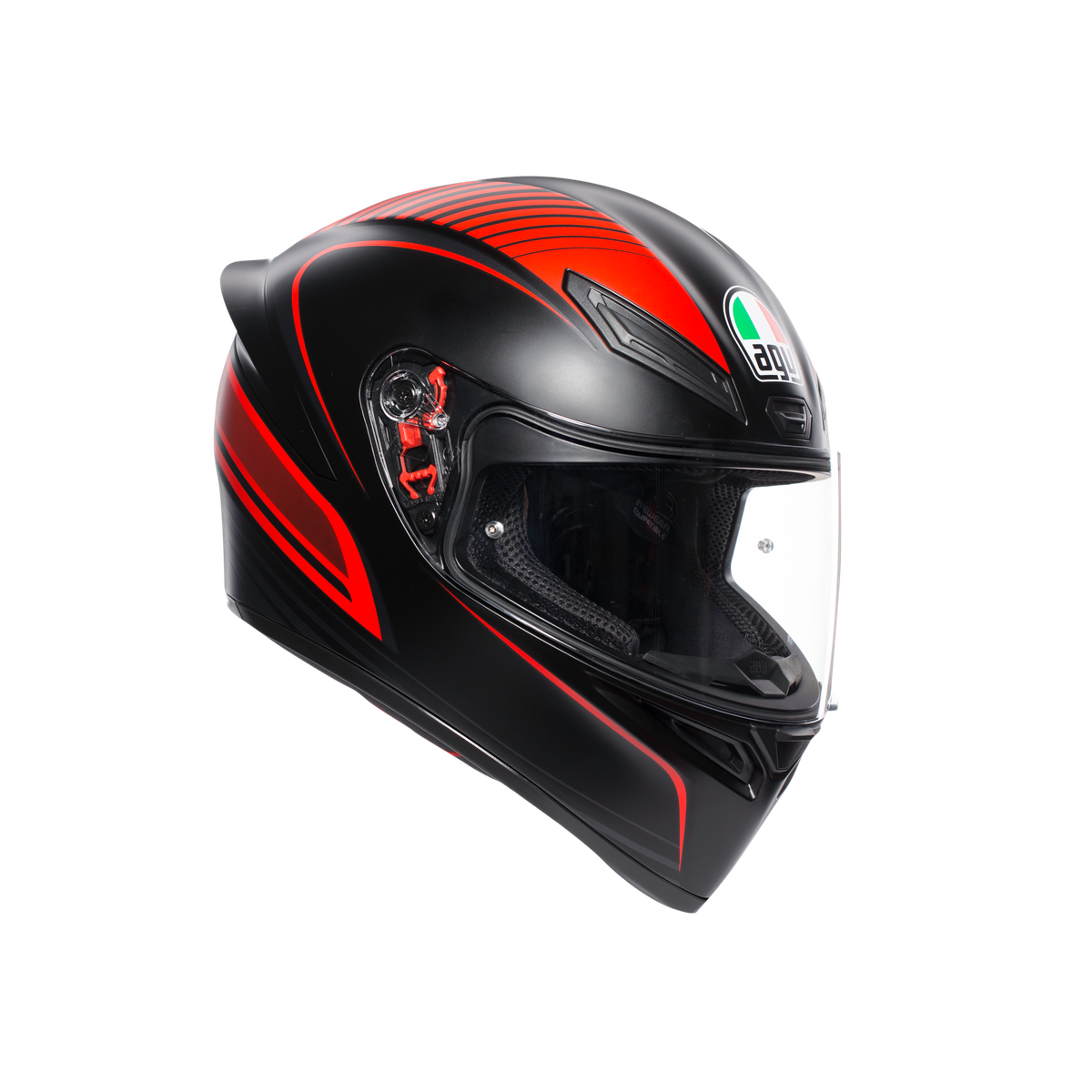 Prilba AGV K1 WARMUP MATT BLACK/RED