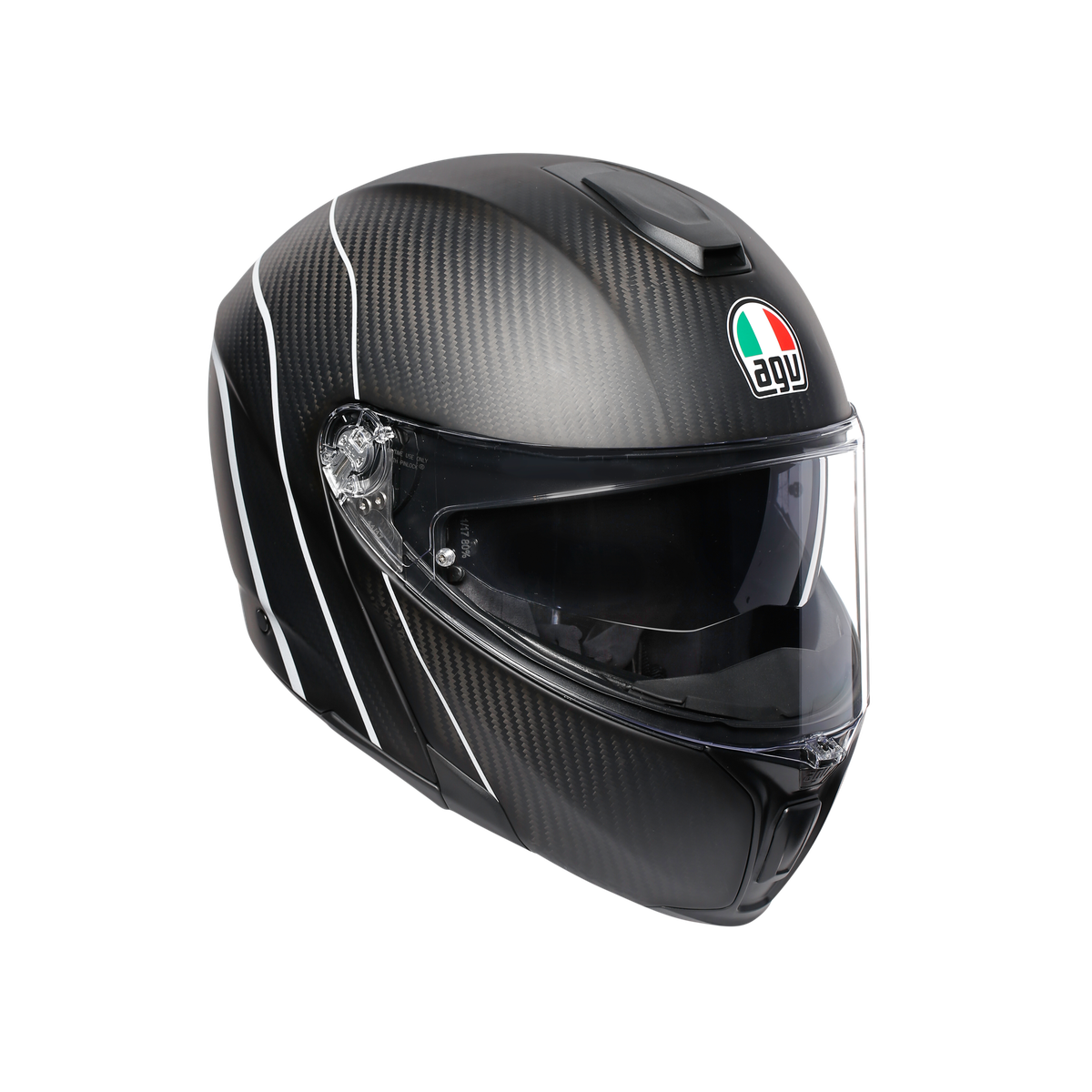 Prilba AGV SPORTMODULAR - REFRACTIVE CARBON/SILVER