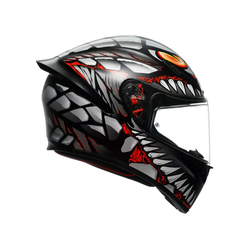 Prilba AGV K1 S E2206 LYZARD MATT BLACK/GREY/RED