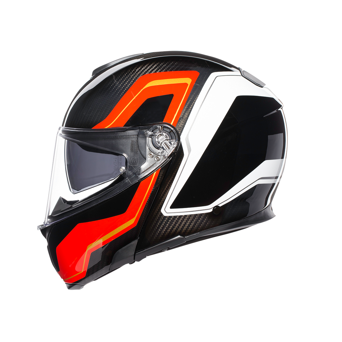 Prilba AGV SPORTMODULAR - SHARP CARBON/RED/WHITE