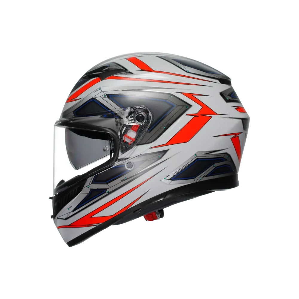Prilba AVG K3 E2206 - SPACE MATT WHITE/RED FLUO