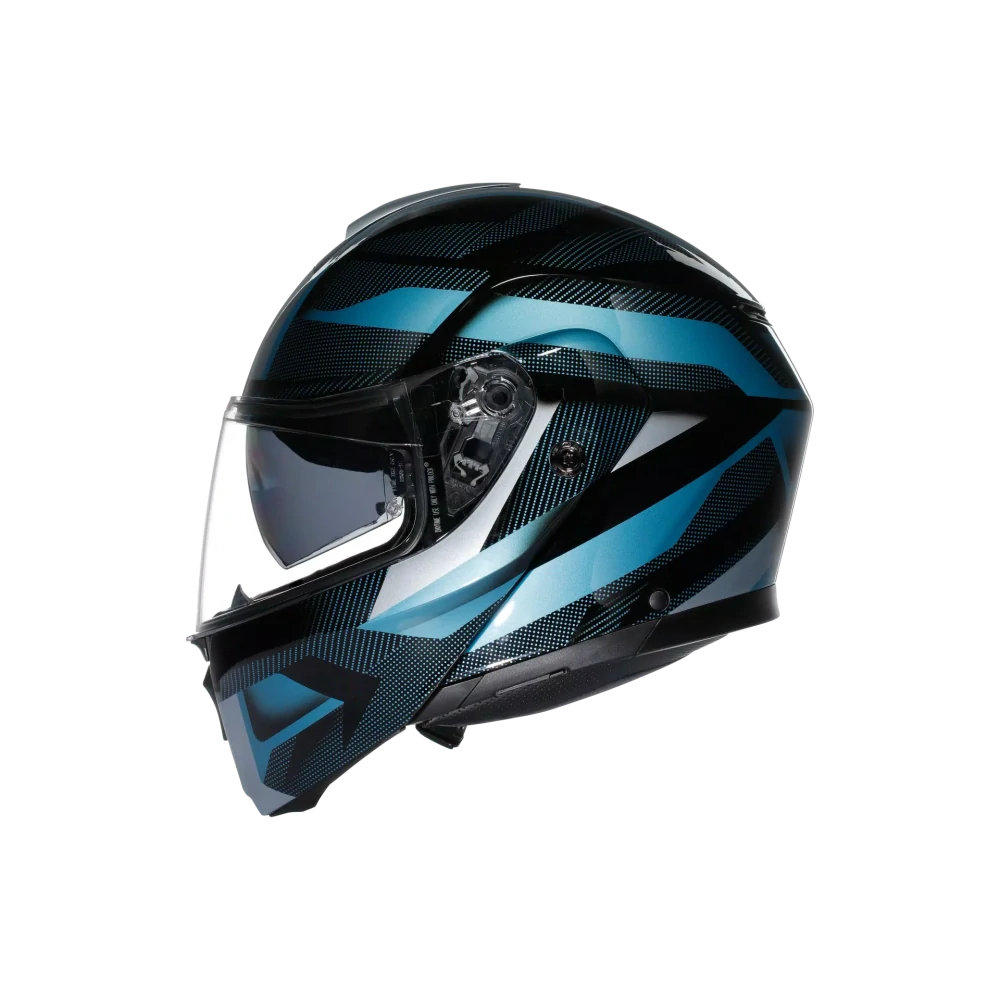 Prilba AGV Streetmodular LEDRO MATT BLACK/POWDER BLUE