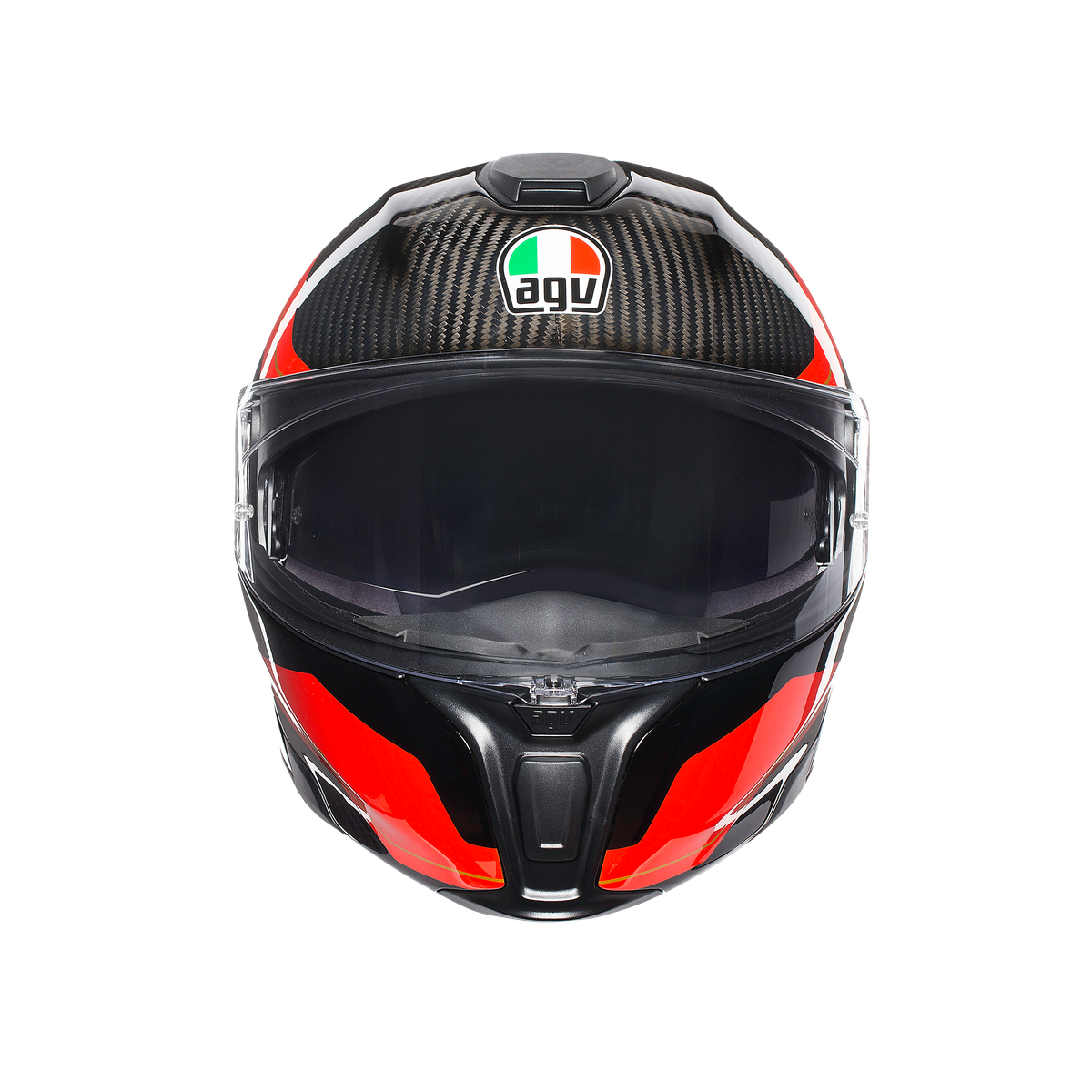 Prilba AGV SPORTMODULAR - SHARP CARBON/RED/WHITE