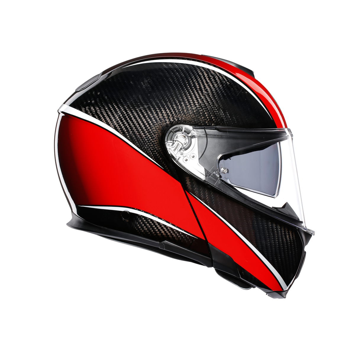 Prilba AGV SPORTMODULAR - AERO CARBON/RED