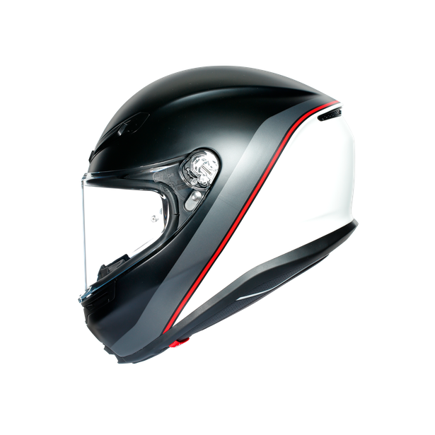 Prilba AGV K6 MINIMAL PURE MATT Black/White/Red