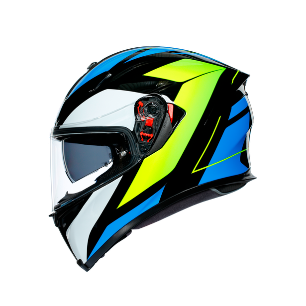 Prilba AGV K5 S CORE BLACK/CYAN/YELLOW FLUO