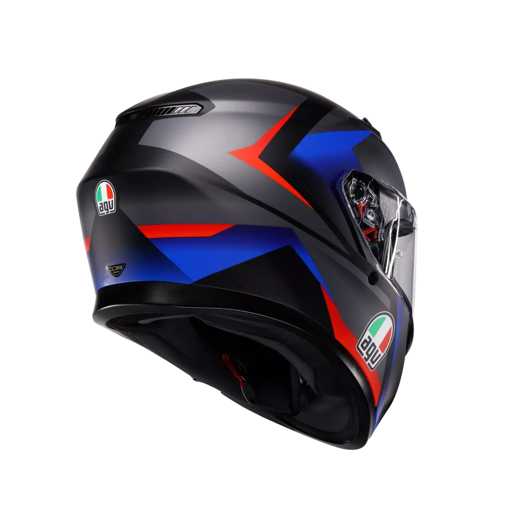 Prilba AVG K3 STRIGA MATT BLACK/BLUE/RED