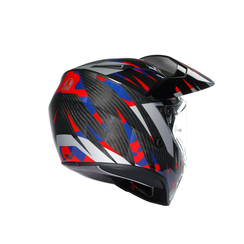 Prilba AGV AX9 STEPPA CARBON/RED/BLUE