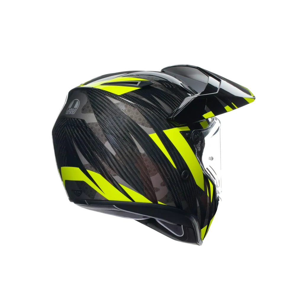 Prilba AGV AX9 STEPPA CARBON/GREY/YELLOW FLUO