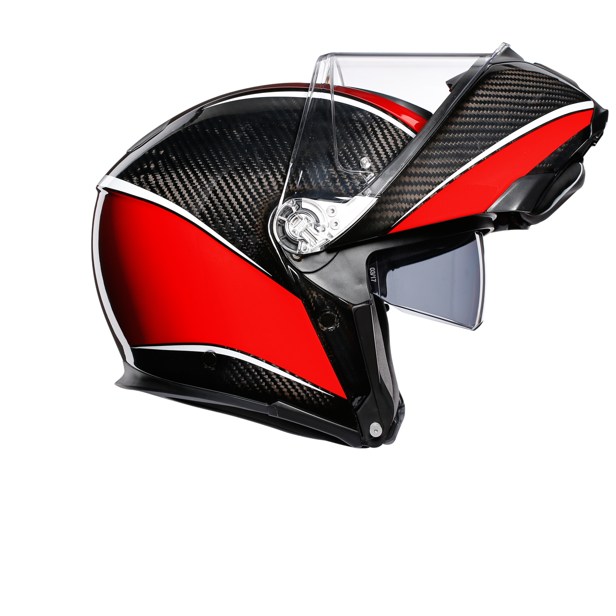 Prilba AGV SPORTMODULAR - AERO CARBON/RED