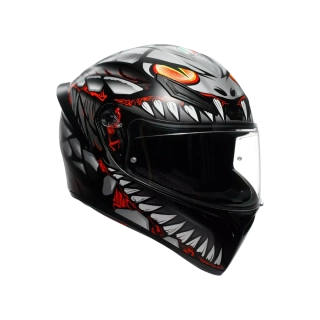 Prilba AGV K1 S E2206 LYZARD MATT BLACK/GREY/RED