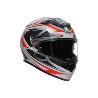 Prilba AVG K3 E2206 - SPACE MATT WHITE/RED FLUO